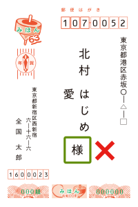 宛先の書き方例 カメラのキタムラ 年賀状コラム