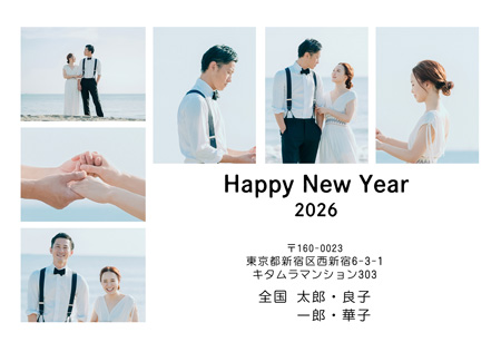 干支(午年)・シンプル 写真入り年賀状デザイン|KJN-618NY|カメラのキタムラ年賀状2026午年