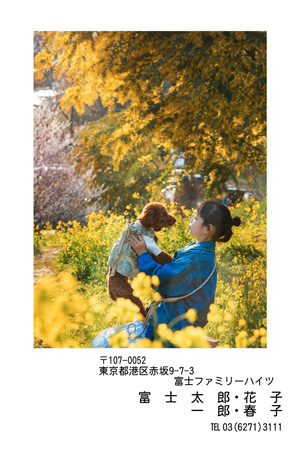 おしゃれ・写真1枚 写真入り年賀状デザイン|BN-102|フジカラー年賀状2027|カメラのキタムラ年賀状2027未年